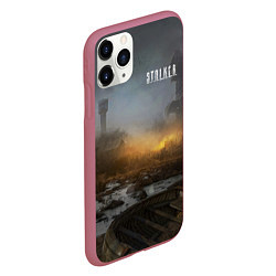 Чехол iPhone 11 Pro матовый STALKER Аномалия На Болотах, цвет: 3D-малиновый — фото 2