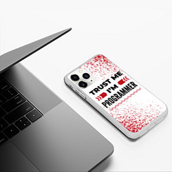 Чехол iPhone 11 Pro матовый Trust me Im programmer white, цвет: 3D-белый — фото 2