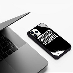 Чехол iPhone 11 Pro матовый Worlds okayest visagiste - dark, цвет: 3D-черный — фото 2