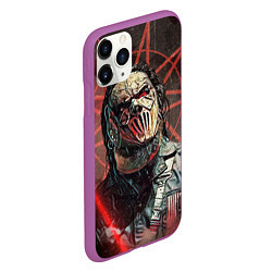 Чехол iPhone 11 Pro матовый Mick Thomson-Slipknot, цвет: 3D-фиолетовый — фото 2