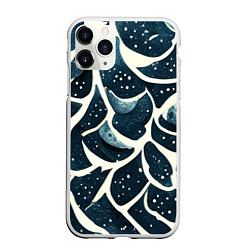 Чехол iPhone 11 Pro матовый Загадочные космические узоры, цвет: 3D-белый