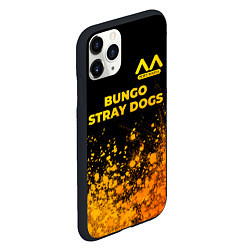 Чехол iPhone 11 Pro матовый Bungo Stray Dogs - gold gradient: символ сверху, цвет: 3D-черный — фото 2