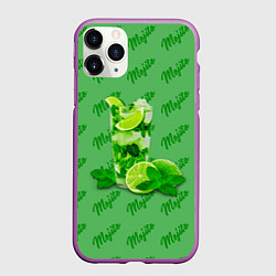 Чехол iPhone 11 Pro матовый Мохито - коктейль, цвет: 3D-фиолетовый