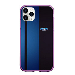 Чехол iPhone 11 Pro матовый Ford - три полосы