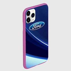 Чехол iPhone 11 Pro матовый Ford - абстракция, цвет: 3D-фиолетовый — фото 2