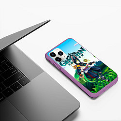 Чехол iPhone 11 Pro матовый Тигнари Геншин импакт, цвет: 3D-фиолетовый — фото 2