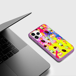 Чехол iPhone 11 Pro матовый Вкусные Мороженки, цвет: 3D-фиолетовый — фото 2