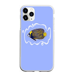 Чехол iPhone 11 Pro матовый Тропическая экзотическая рыбка