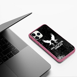 Чехол iPhone 11 Pro матовый Hollywood Undead - Hu, цвет: 3D-малиновый — фото 2