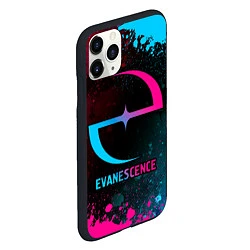 Чехол iPhone 11 Pro матовый Evanescence - neon gradient, цвет: 3D-черный — фото 2
