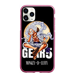 Чехол iPhone 11 Pro матовый Монки Д Луффи 5 гир - One Piece, цвет: 3D-малиновый