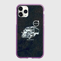 Чехол iPhone 11 Pro матовый Вольво грузовик, цвет: 3D-фиолетовый