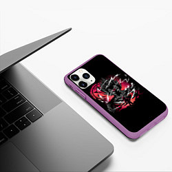 Чехол iPhone 11 Pro матовый Goku dragon ball аниме, цвет: 3D-фиолетовый — фото 2