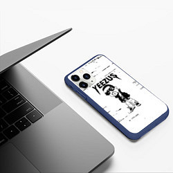 Чехол iPhone 11 Pro матовый Kanye west - yeezus, цвет: 3D-тёмно-синий — фото 2