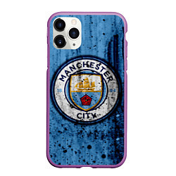 Чехол iPhone 11 Pro матовый Манчестер Сити Лого, цвет: 3D-фиолетовый