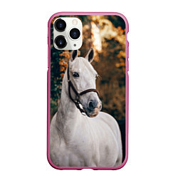 Чехол iPhone 11 Pro матовый Белая лошадка