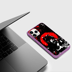 Чехол iPhone 11 Pro матовый Куки шинобу - Мрачный Геншин, цвет: 3D-фиолетовый — фото 2