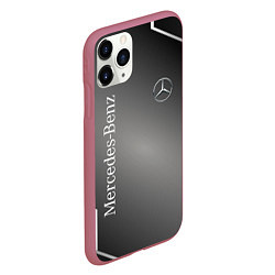 Чехол iPhone 11 Pro матовый Mercedes абстракция карбон, цвет: 3D-малиновый — фото 2