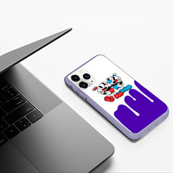 Чехол iPhone 11 Pro матовый Cuphead потёки, цвет: 3D-светло-сиреневый — фото 2