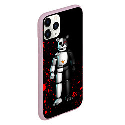 Чехол iPhone 11 Pro матовый Monokuma and Five Nights at Freddys, цвет: 3D-розовый — фото 2