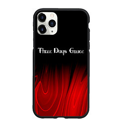Чехол iPhone 11 Pro матовый Three Days Grace red plasma, цвет: 3D-черный