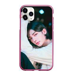 Чехол iPhone 11 Pro матовый Hyunjin Mixtape Oh, цвет: 3D-малиновый