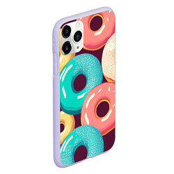 Чехол iPhone 11 Pro матовый Пончики и только пончики, цвет: 3D-светло-сиреневый — фото 2
