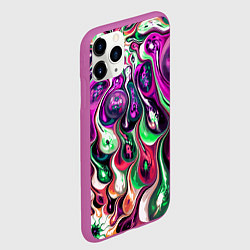 Чехол iPhone 11 Pro матовый Движение вируса, цвет: 3D-фиолетовый — фото 2