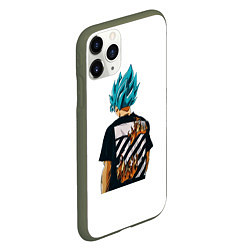 Чехол iPhone 11 Pro матовый Son Goku Dragon ball, цвет: 3D-темно-зеленый — фото 2