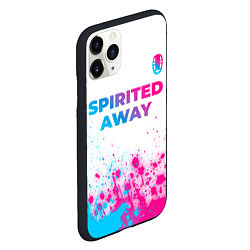 Чехол iPhone 11 Pro матовый Spirited Away neon gradient style: символ сверху, цвет: 3D-черный — фото 2