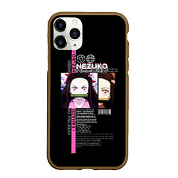 Чехол iPhone 11 Pro матовый Незуко Камадо - Клинок, рассекающий демонов, цвет: 3D-коричневый