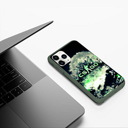 Чехол iPhone 11 Pro матовый CS GO green, цвет: 3D-темно-зеленый — фото 2