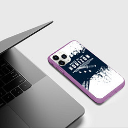 Чехол iPhone 11 Pro матовый Bring Me the Horizon рана, цвет: 3D-фиолетовый — фото 2