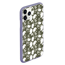 Чехол iPhone 11 Pro матовый Череп гранж, цвет: 3D-серый — фото 2