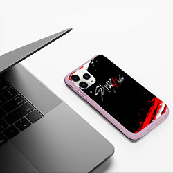 Чехол iPhone 11 Pro матовый Stray kids - краска, цвет: 3D-розовый — фото 2