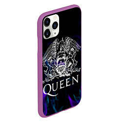 Чехол iPhone 11 Pro матовый Queen пламя неон, цвет: 3D-фиолетовый — фото 2