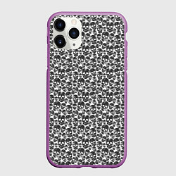 Чехол iPhone 11 Pro матовый Череп со скулами, цвет: 3D-фиолетовый