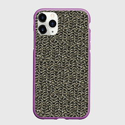 Чехол iPhone 11 Pro матовый Русская кольчуга, цвет: 3D-фиолетовый