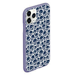 Чехол iPhone 11 Pro матовый Череп с пулевым отверстием, цвет: 3D-серый — фото 2