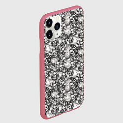 Чехол iPhone 11 Pro матовый Череп в капюшоне, цвет: 3D-малиновый — фото 2