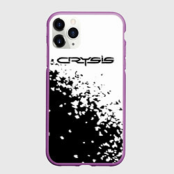 Чехол iPhone 11 Pro матовый Crysis текстура, цвет: 3D-фиолетовый