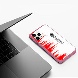 Чехол iPhone 11 Pro матовый Overlord - текстура, цвет: 3D-малиновый — фото 2