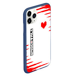 Чехол iPhone 11 Pro матовый Undertale фриск, цвет: 3D-тёмно-синий — фото 2