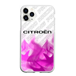 Чехол iPhone 11 Pro матовый Citroen pro racing: символ сверху, цвет: 3D-белый