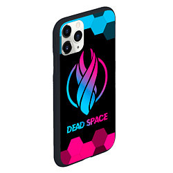 Чехол iPhone 11 Pro матовый Dead Space - neon gradient, цвет: 3D-черный — фото 2