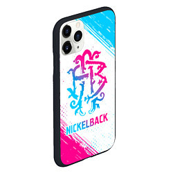 Чехол iPhone 11 Pro матовый Nickelback neon gradient style, цвет: 3D-черный — фото 2