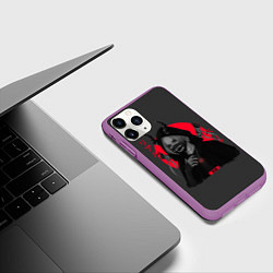 Чехол iPhone 11 Pro матовый Devil girl аниме, цвет: 3D-фиолетовый — фото 2