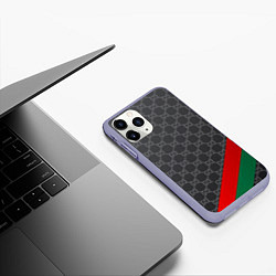 Чехол iPhone 11 Pro матовый В стиле gucci, цвет: 3D-светло-сиреневый — фото 2