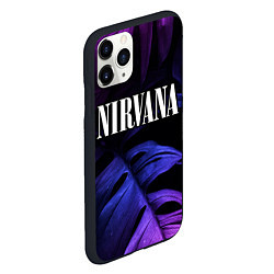 Чехол iPhone 11 Pro матовый Nirvana neon monstera, цвет: 3D-черный — фото 2