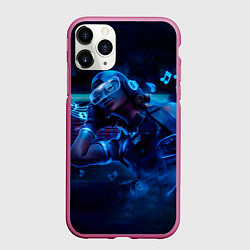 Чехол iPhone 11 Pro матовый Valorant Raze, Музыка, цвет: 3D-малиновый